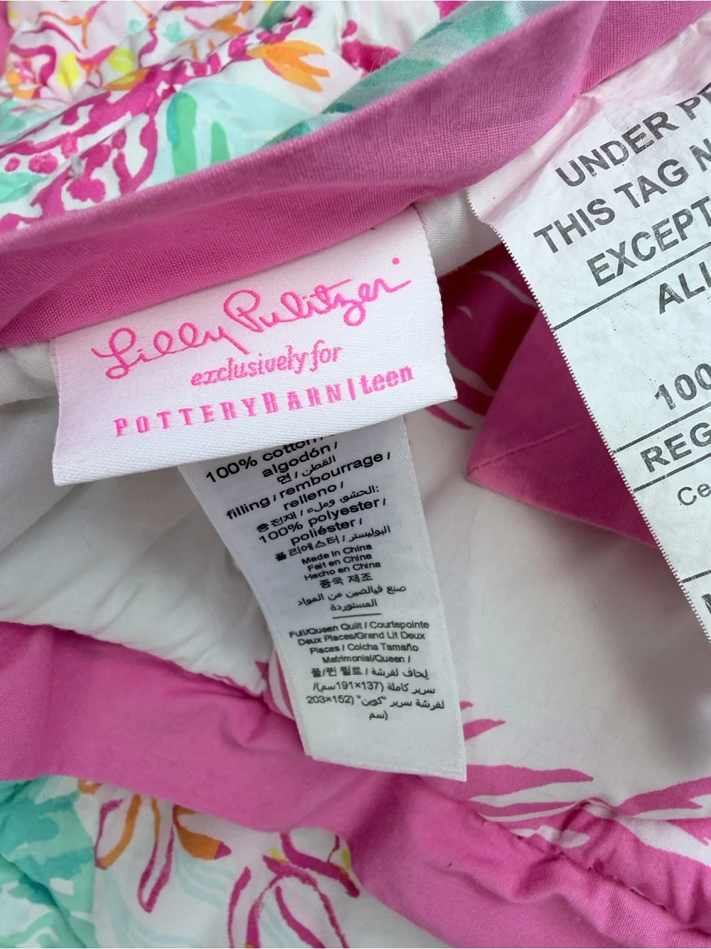 Lilly Pulitzer x Pottery Barn Teen Orchid Reversible Comforter Only Full/Queen